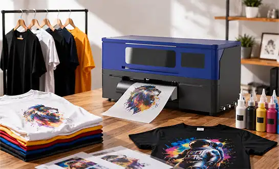 Professional DTF Garment Printer for Cotton and Polyester Fabrics